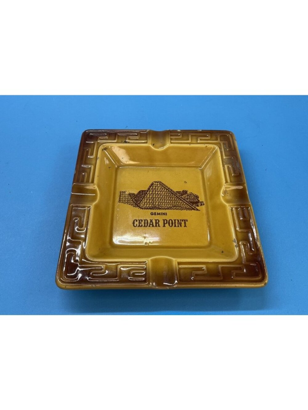 Vintage Cedar Point Ashtray Sandusky,Ohio Wooden Roller Coaster